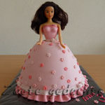 barbie taart
